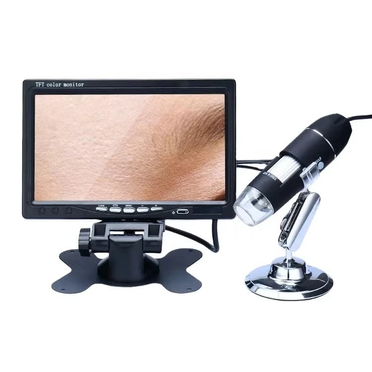 Microscopio digitale elettronico per riparazione di circuiti stampati industriali ad alta definizione, display LCD nero, monoculare in ABS 1280