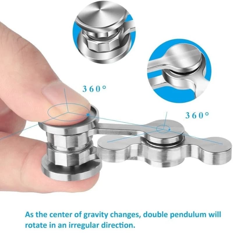 Fidget Spinner a Pendolo in Acciaio Inossidabile, Antistress per Ansia, ADHD, Concentrazione, Giocattolo EDC per Adulti