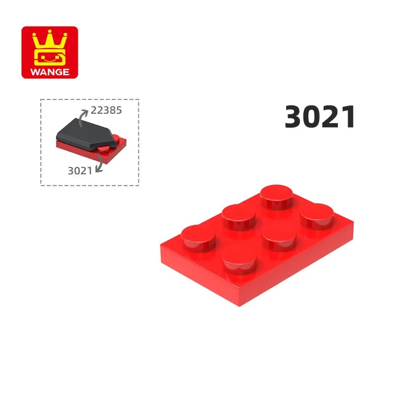 Wange 3021 100g/113 Pz 2X3 Basso 6 Fori Building Blocks Mattoni Sottili Blocchi 90 Colori Accessori Compatibile Con I Giocattoli per I Bambini