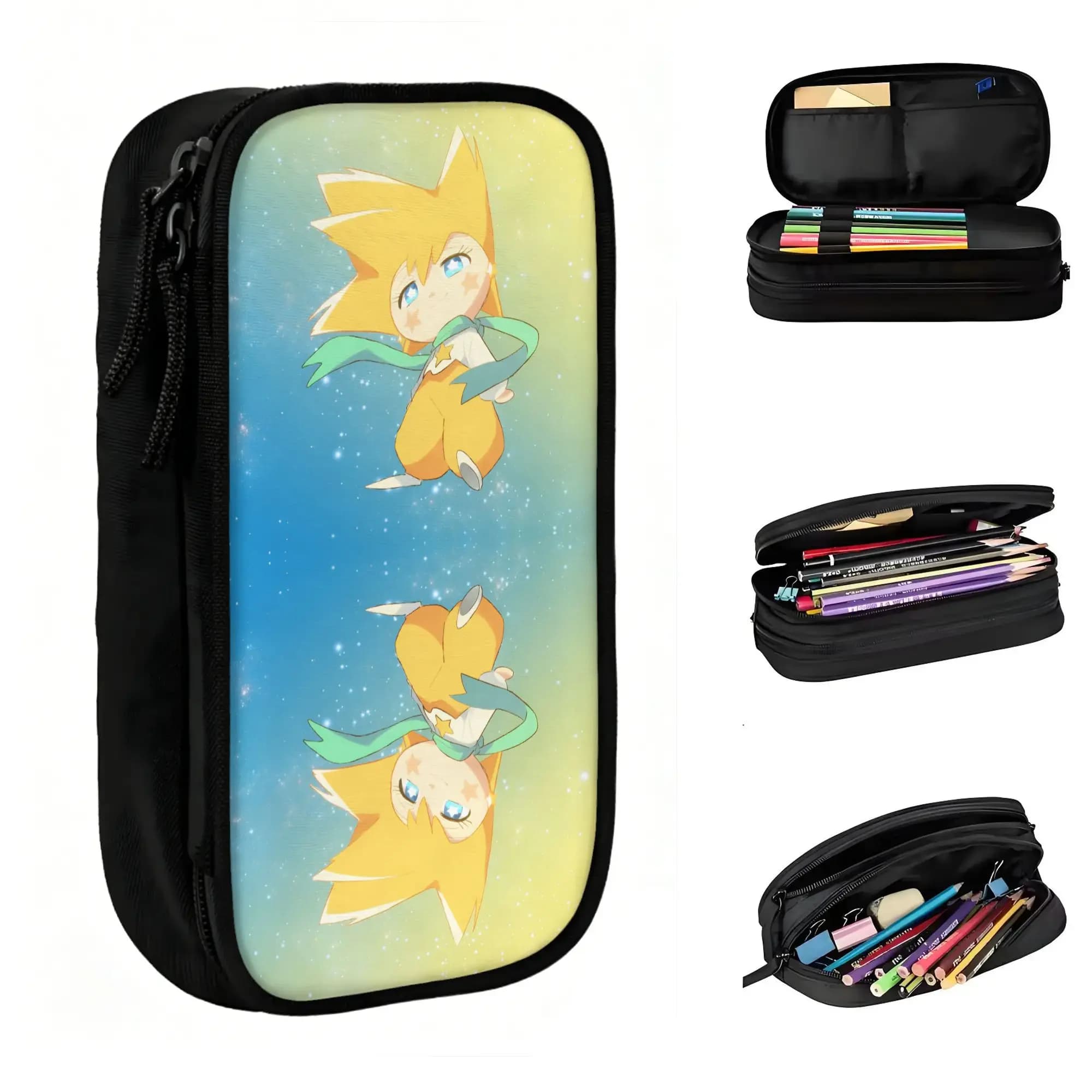 Custom Comic Anpanman Cartoons School Pencil Cases Boys Girls Big Capacity Comics Pencil Pouch Students Stationery