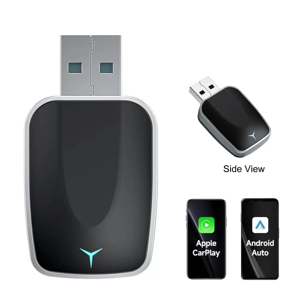 Wireless CarPlay and Android Auto Adapter, Mini Box Smart Plug and Play, New Wireless Adapter for CarPlay and Android Auto