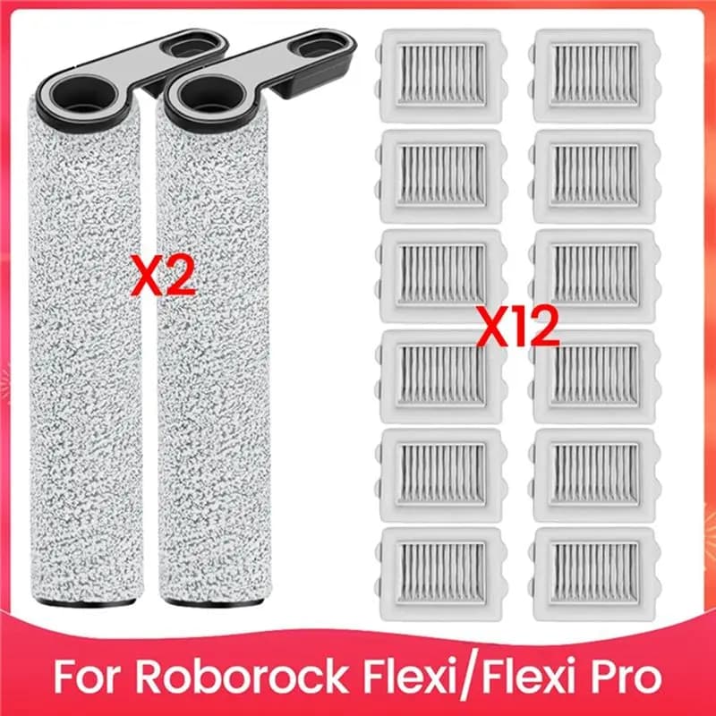 AEE4-Per Roborock Flexi/Flexi Pro Robot aspirapolvere wireless portatile, kit di accessori Spazzola a rullo principale Filtro HEPA