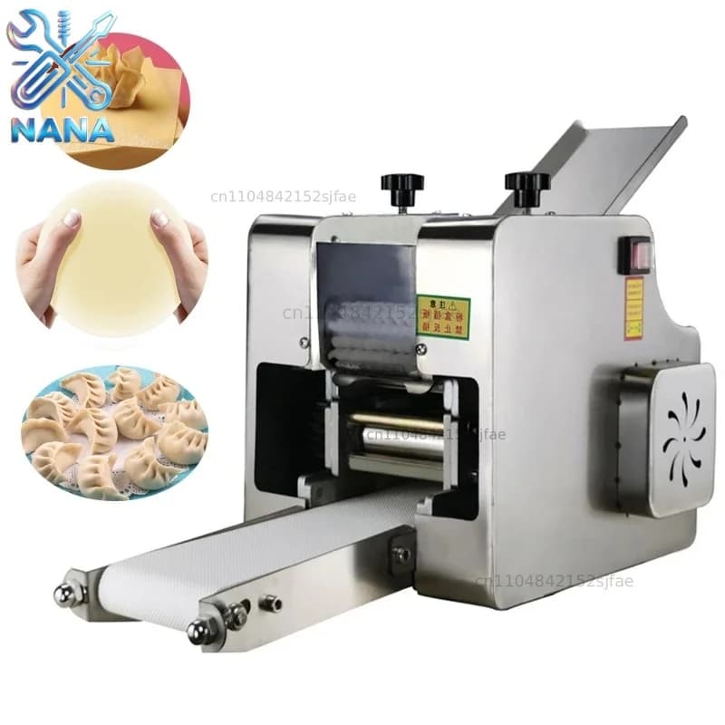 2024 110V/220VImitation Handwork Dumpling Wrapper Machine Dough Rolling Pasta Maker Automatic Commercial Stainless Noodle Maker