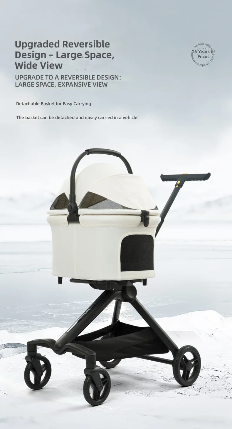 Pet Stroller, One-Click Foldable, Portable Dog Cart for Small Dogs, Easy Travel, Pet Carriage, Lightweight and Durable
