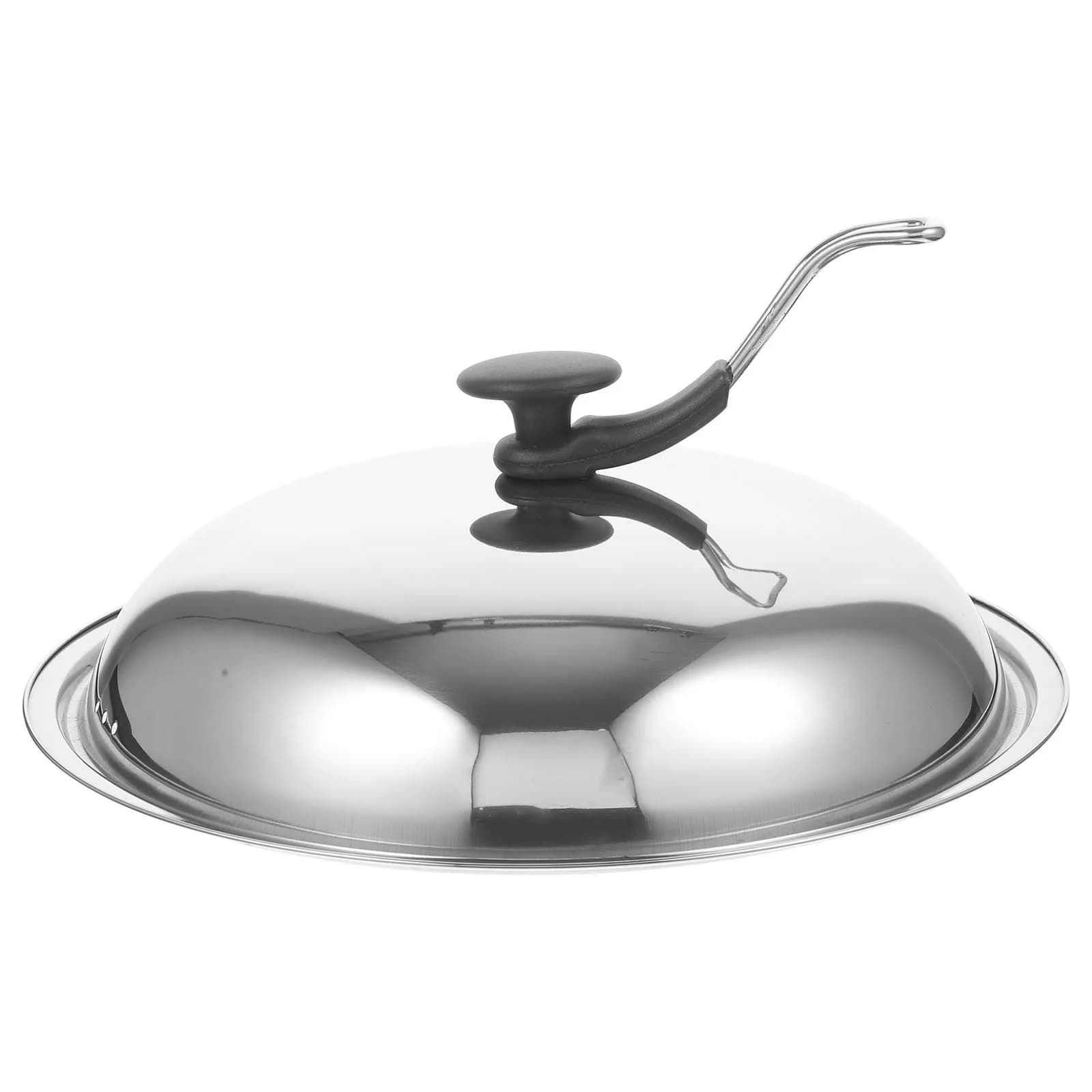 Universal Stainless Steel Cover for Cast Iron Pens and Bowls, Kitchen Accessories with Vertical Support