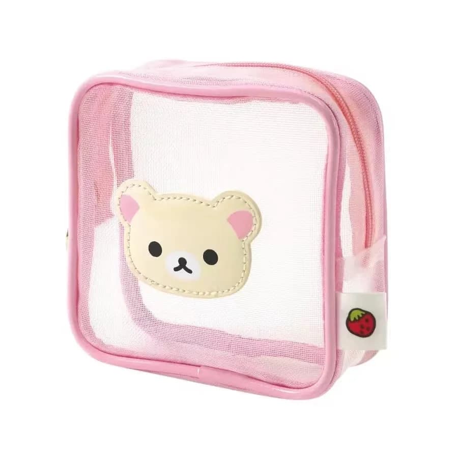 Rilakkuma Korilakkuma Borsa portaoggetti Piccolo organizzatore per trucchi Borsa da toilette carina Custodia per cosmetici da viaggio Custodia per cosmetici