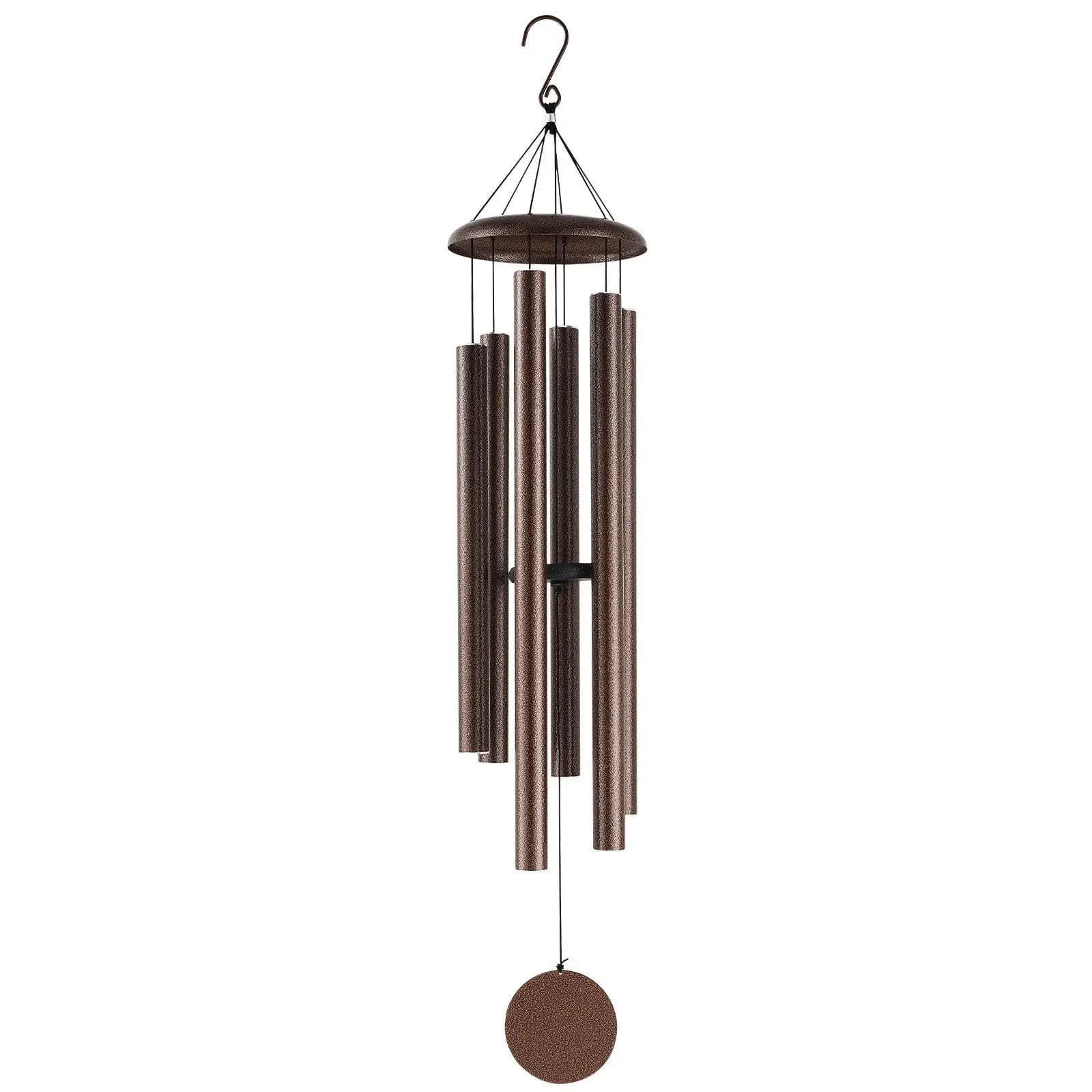 50-Inch aluminum commemorative wind chimes for outdoor dark-toned garden decorations