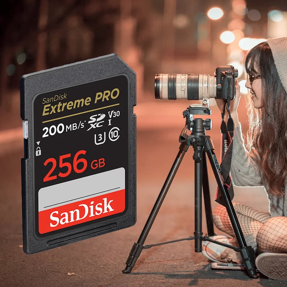 Scheda SD SanDisk Ultra/Extreme/Extreme PRO UHS-I 32GB 64GB 128GB 256GB, Scheda di Memoria Flash C10 SD U3 4K V30 per Fotocamera