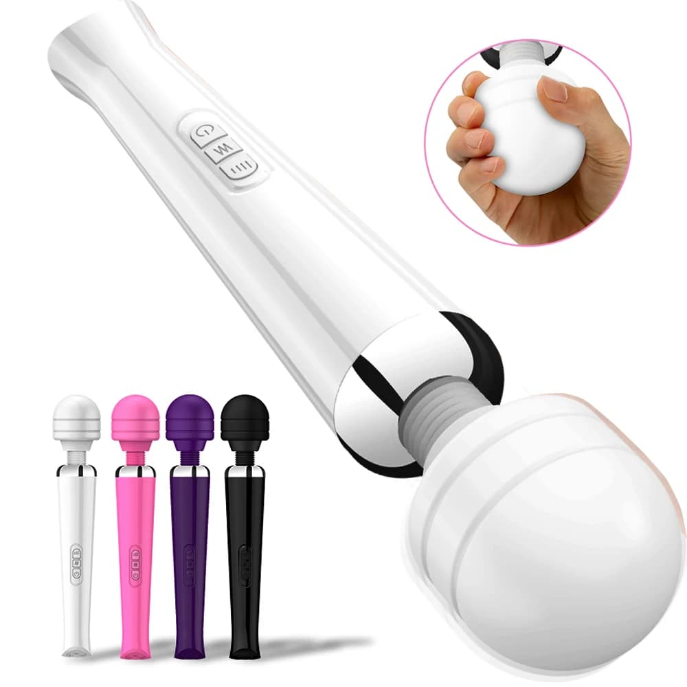 Powerful vibrator with magic wand for women Body massager AV large Stimulator of the clitoris of the point G Charging USB Adult sex toys for woman