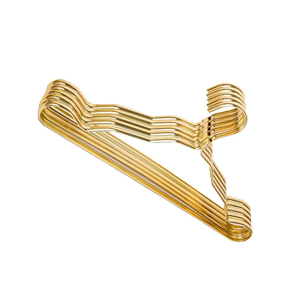 5 appendiabiti eleganti dorati in lega di alluminio, antiscivolo, resistenti, per casa, ufficio, negozio di abbigliamento, per tenere ordine