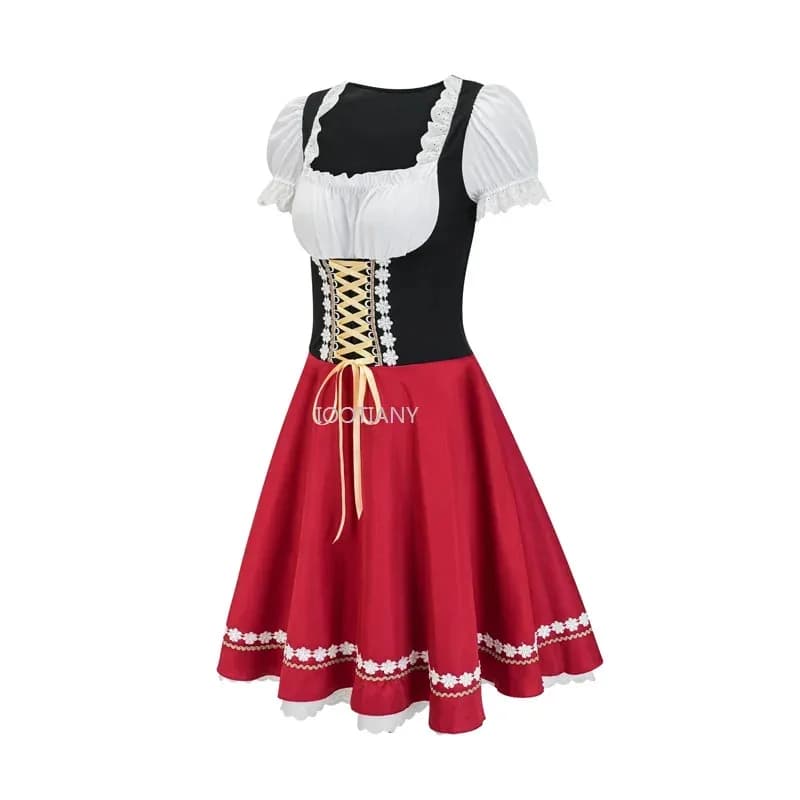 CosplayNew Donna Monaco Oktoberfest Abito attillato tedesco Costume bavarese Carnevale Spettacolo teatrale Cameriera;3'c,5.y;8'v,