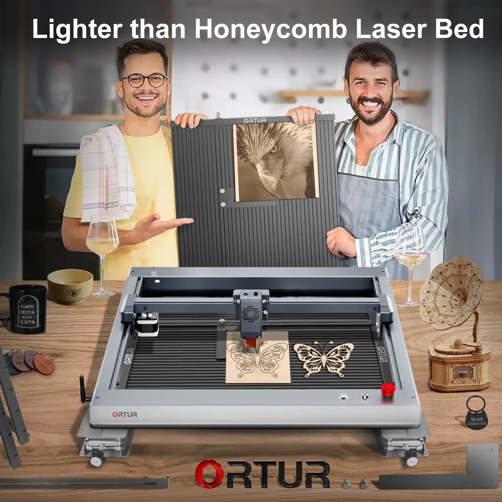 448*400mm Aluminum Working Panel DIY Design Lasers Power Tools Part for Ortur Laser Engraving Platform Protector for Desktop