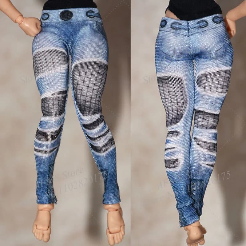 Romankey 1/12 Tuta da Soldato Femminile, Body per Ragazze, Jeans Slim, Tuta da Combattimento Anime, Adatta per Action Figure da 6 Pollici