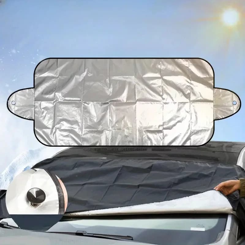 Copertura per parabrezza per auto pieghevole Previene la neve, il ghiaccio, il sole Accessori per auto Parabrezza per auto in tessuto rivestito d'argento