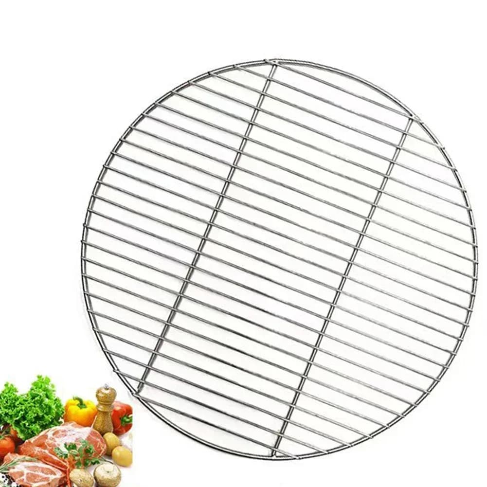 Griglia rotonda in acciaio inossidabile Rete per barbecue Vassoio da forno Griglia per barbecue da campeggio 30 cm/35 cm/40 cm Accessori da campeggio all'aperto