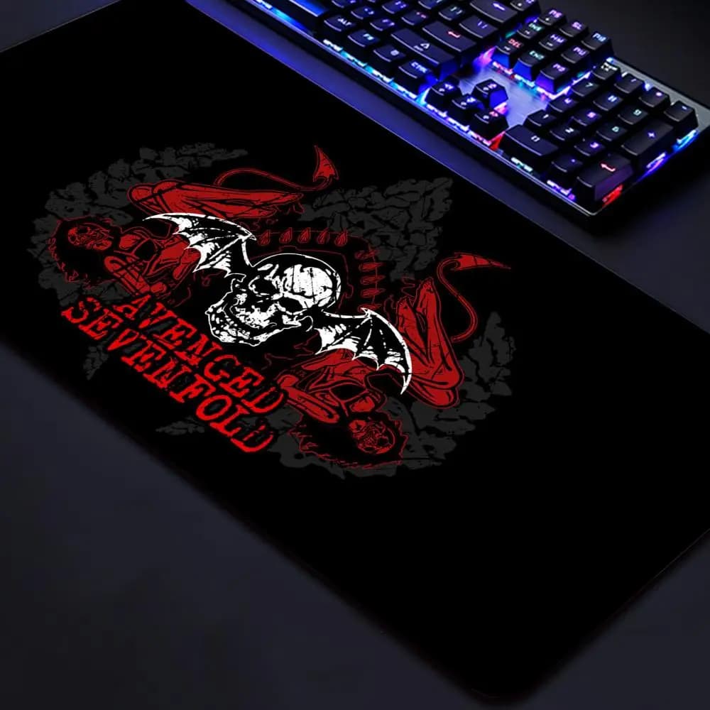 Tappetino per Mouse della Band A-Avenged Sevenfold, Tappetino da Tastiera, Gomma Kawaii, Tappetino da Tavolo Antiscivolo, XXL, 90x40cm