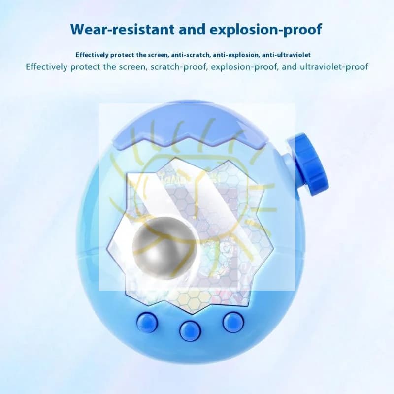 1 Set copertura protettiva per pannello per Tamagotchi Paradise protezione schermo giallo trasparente pellicola per schermo a copertura totale accessori per giochi