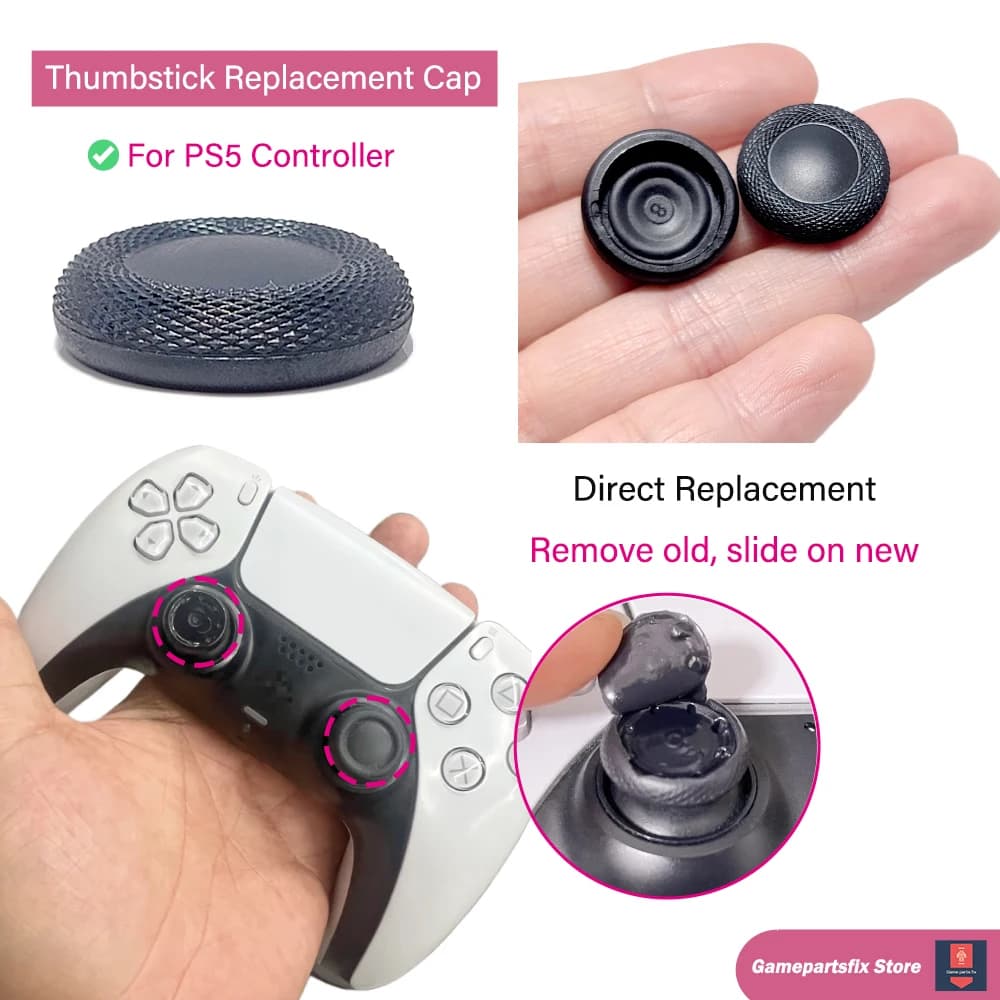 2/10 pezzi di copri joystick di ricambio per PS5, copri joystick in silicone antiscivolo e anti-sudore, copri joystick resistenti all'usura