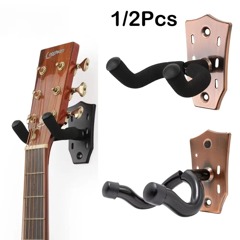 Metal Anti-slip Wall Mount Guitar Hanger Hook Holder Fit Acoustic Electric Guitar Bass Ukulele Display Accessory