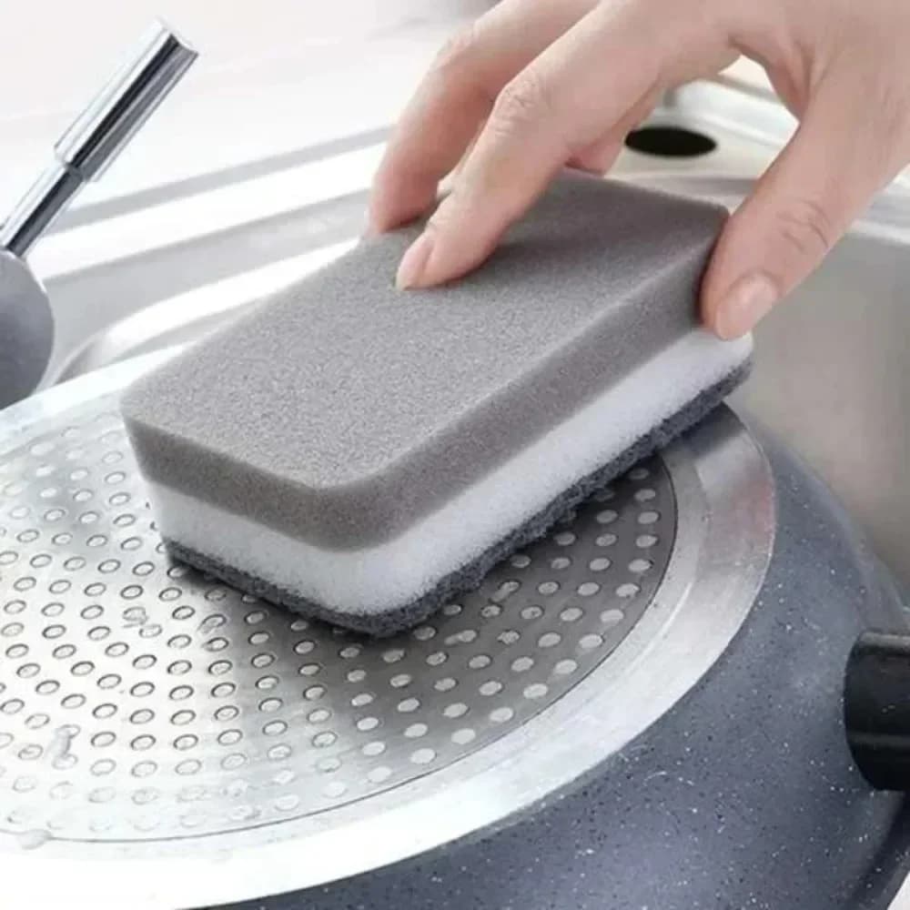 5-50PCS Reusable Pan Pot Dishwashing Scouring Pads Household Kitchen Magic Double-sided Sponge Wipes Brush Clean Tools