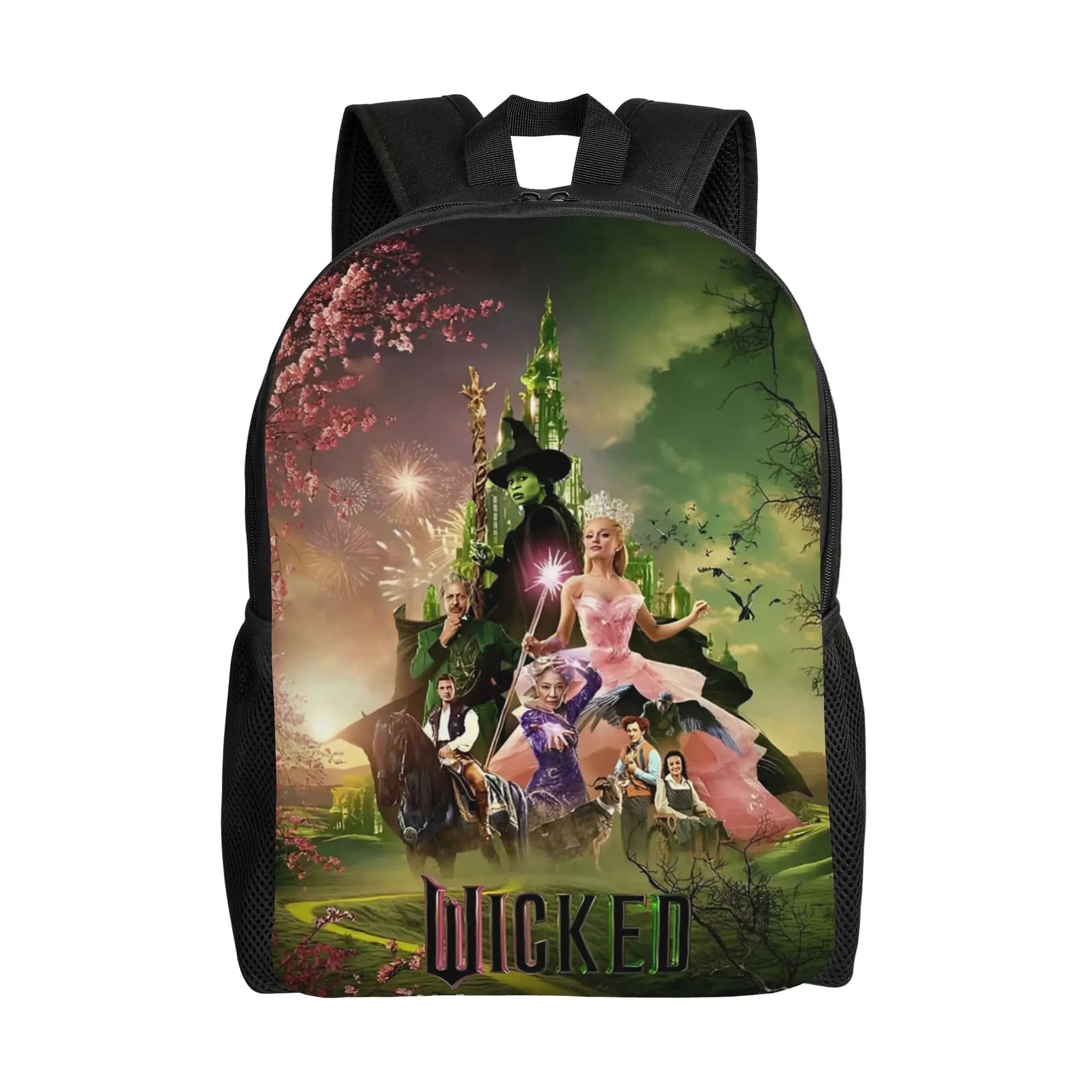 Zaino Casual Tonalizzato Wicked Elphaba & Glinda, Regalo per Liceo, Lavoro, Film, Zaino da Giorno per Uomini e Donne, Borsa a Spalla per College