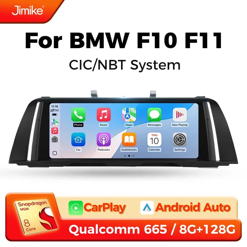 Bluetooth Autoradio da 10.25 pollici Per BMW F10 F11 5 Serie Wireless apple Carplay Android Auto Schermo Multimediale tablet video