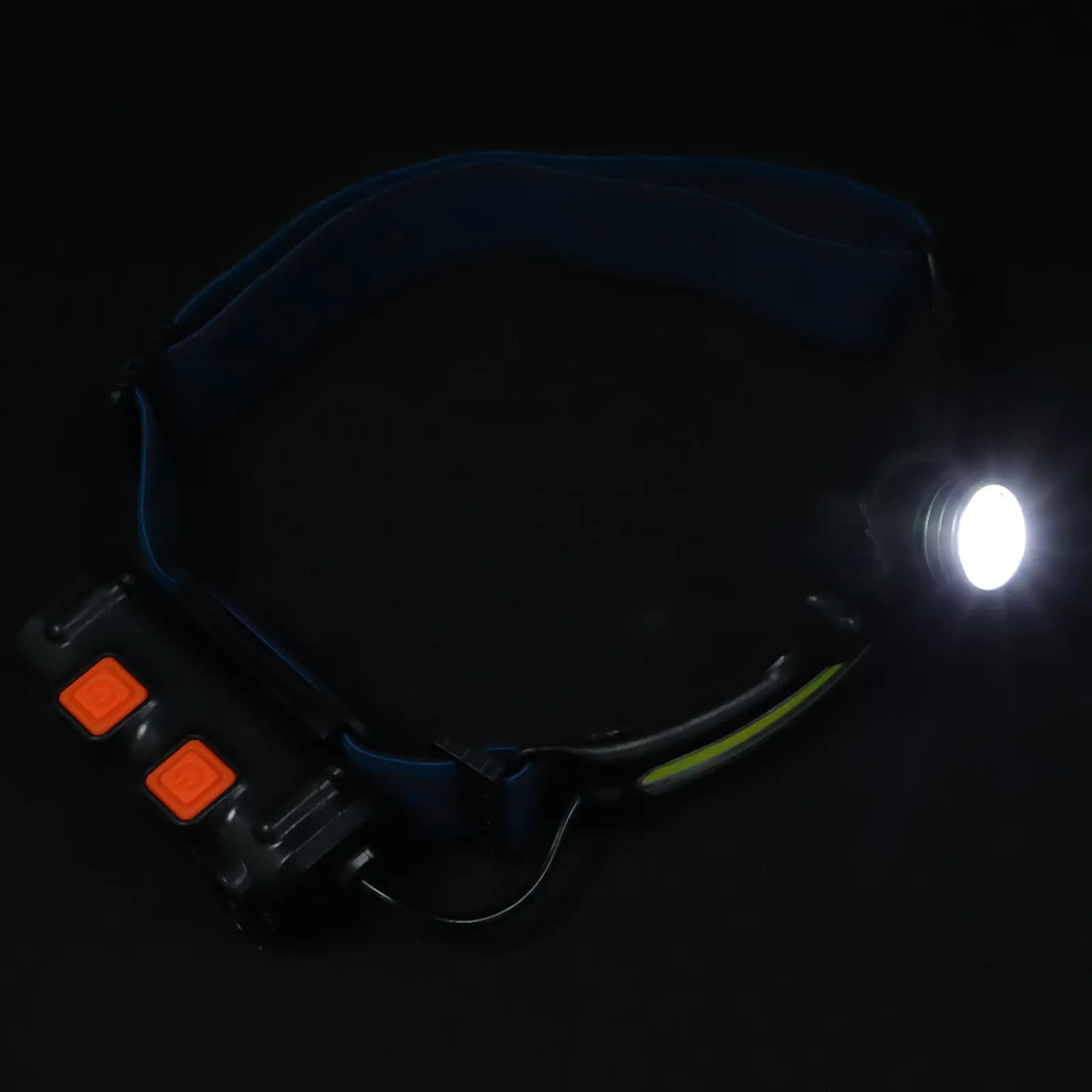 Lampada Frontale Ricaricabile a LED 1000 Lumen con Due Luci per Ciclismo, Pesca, Corsa, Multi-Modalità, Ricarica Type-C, Luce Intensa