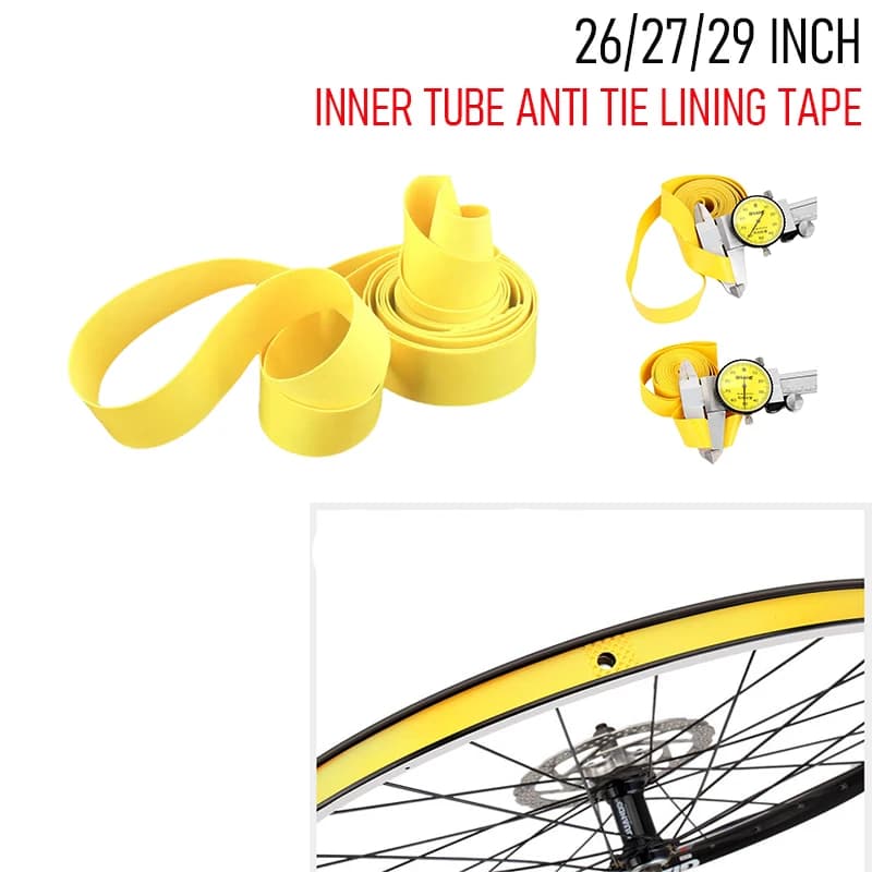 2 pezzi di cuscinetti per cerchioni di bicicletta in PVC, nastro antiforatura per pneumatici di bicicletta, cuscinetti per pneumatici a striscia per 700C 26 27.5 29 pollici