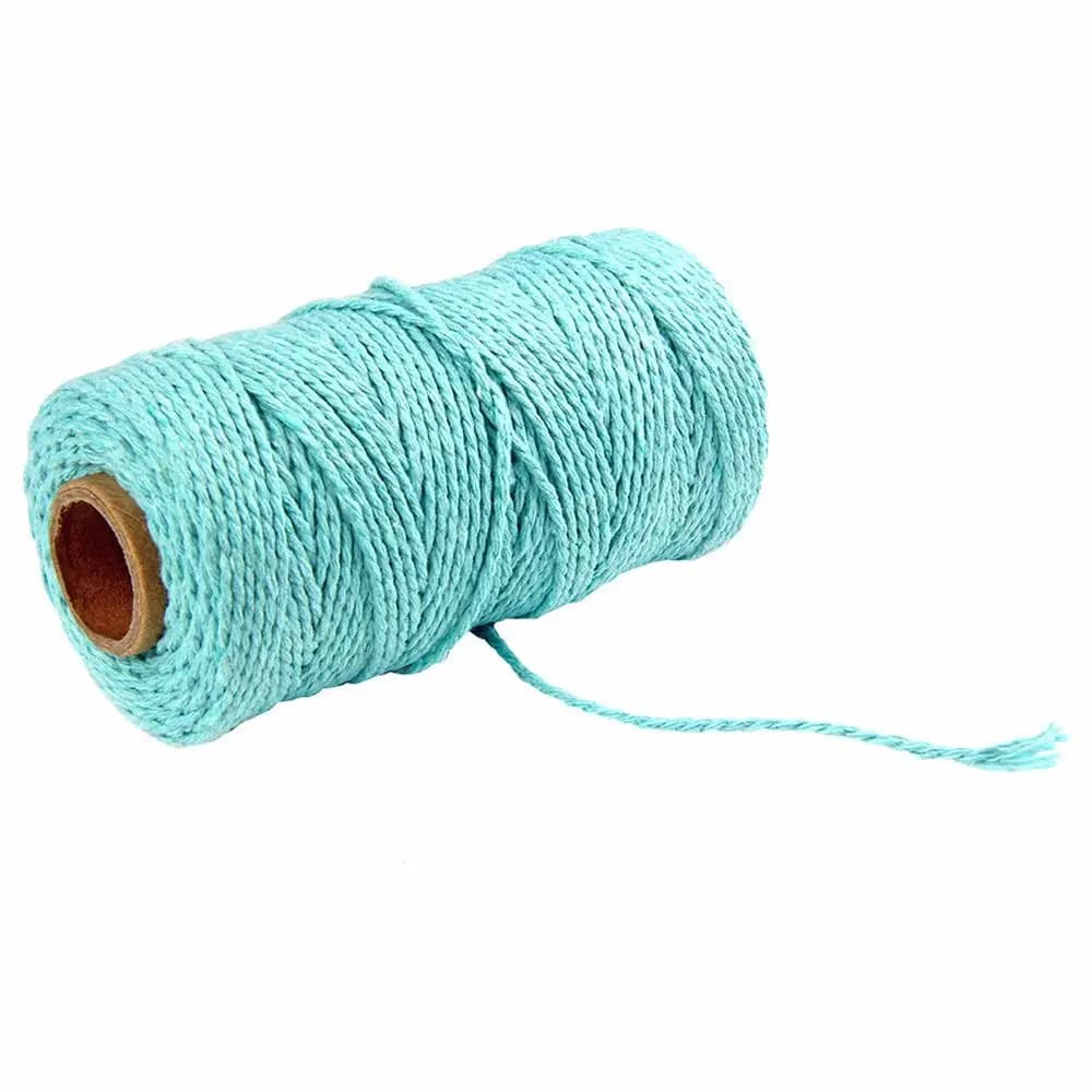100m Long/100Yard Pure Cotton Macrame Artisan Crafts Cotton Rope Linen String Home Textiles Twisted Cord