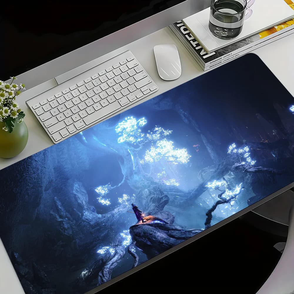 Tappetino per Mouse BG3-B-Baldur's Gate 3, Antiscivolo, Spesso, Grande, con Bordo Rinforzato, per Gaming e Ufficio