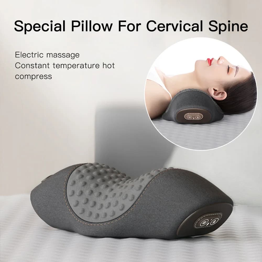 Cuscino per massaggio alla schiena 2 in 1 Vibrazione Ergonomia Vita Supporto lombare Protezione Sollievo dal dolore Rilassamento della colonna vertebrale cervicale