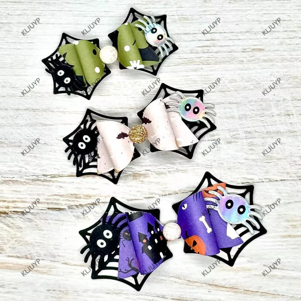 KLJUYP Spiderweb Bow Set Metal Cutting Dies Stencils for DIY Scrapbooking/album Decorative Embossing DIY Paper Cards