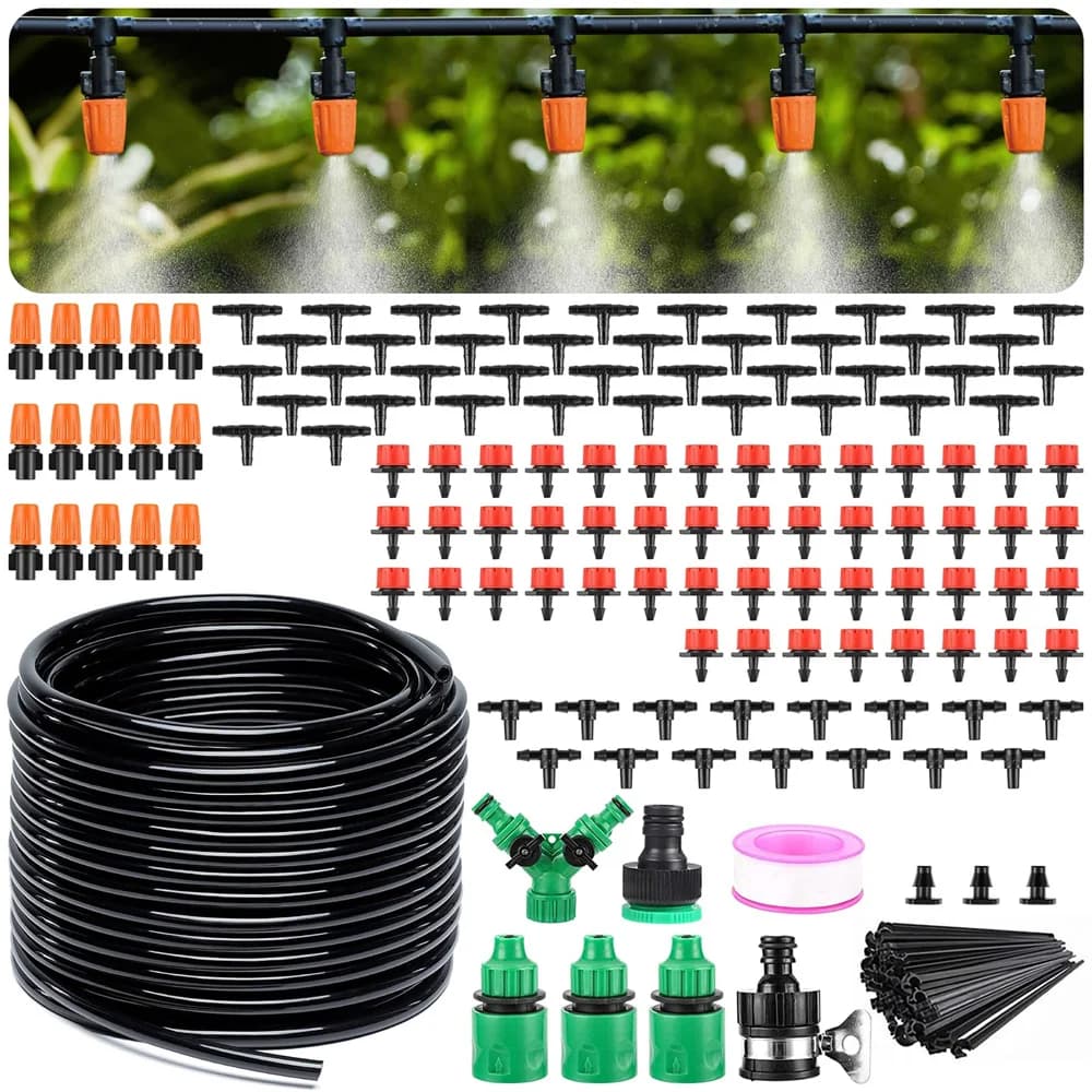 Sistema di irrigazione da giardino Kit sistema di irrigazione a goccia da 50 M Tubo di distribuzione vuoto da 4/7 mm Attrezzatura per irrigazione automatica