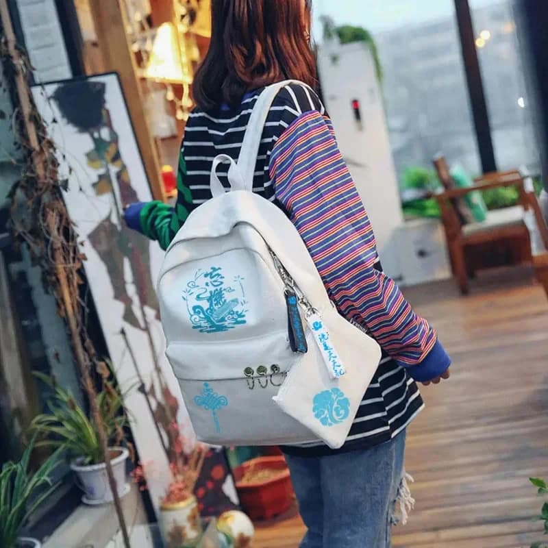 2026 Grandmaster of Demonic Cultivation Mo Dao Zu Shi Wei Wuxian Lan Wangji Cosplay Backpack School Shoulder Bag Travel HESPA