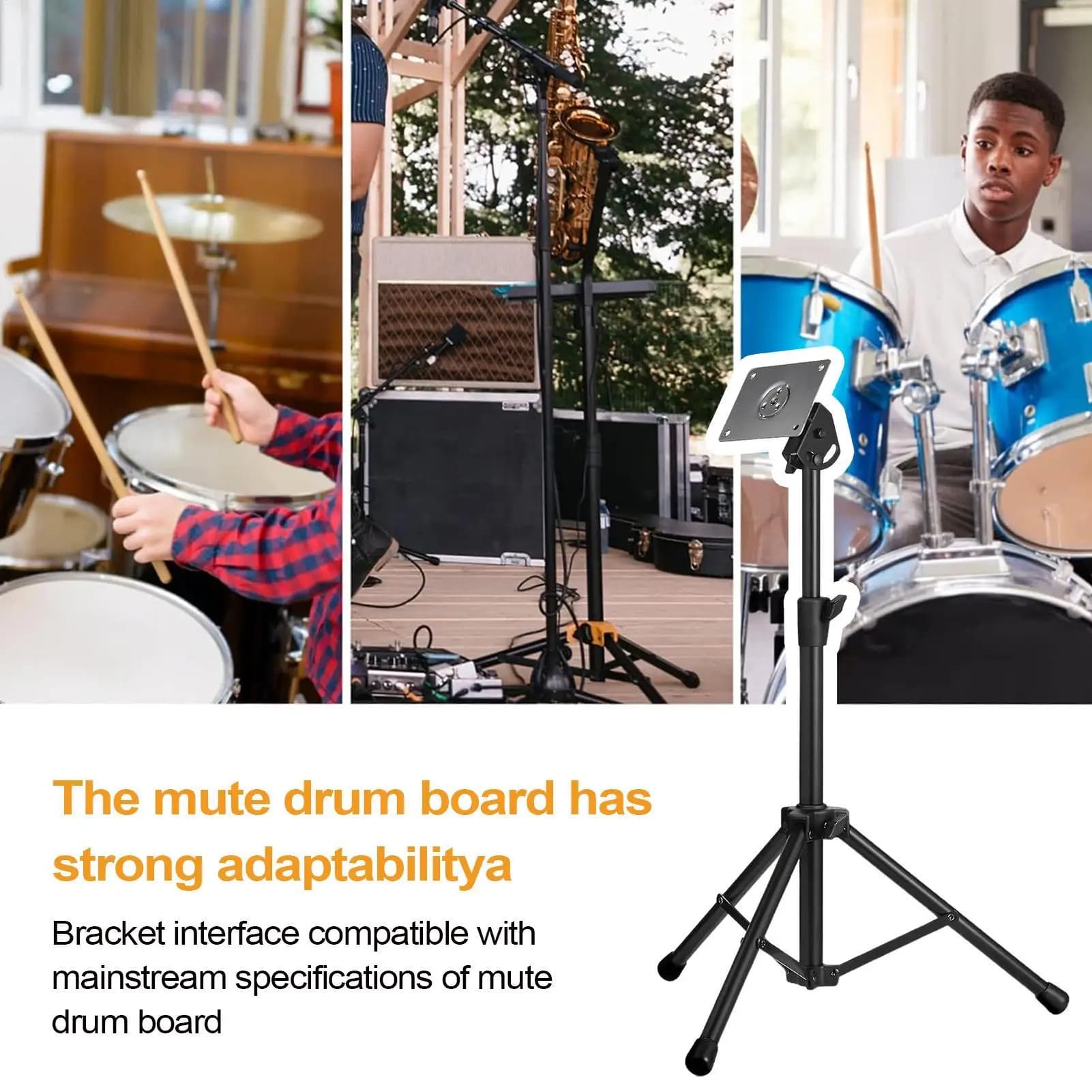 Supporto per rullante Supporto per rullante portatile Supporto per batteria ergonomico portatile per bambini Giovani Principianti Adulti per la pratica a casa