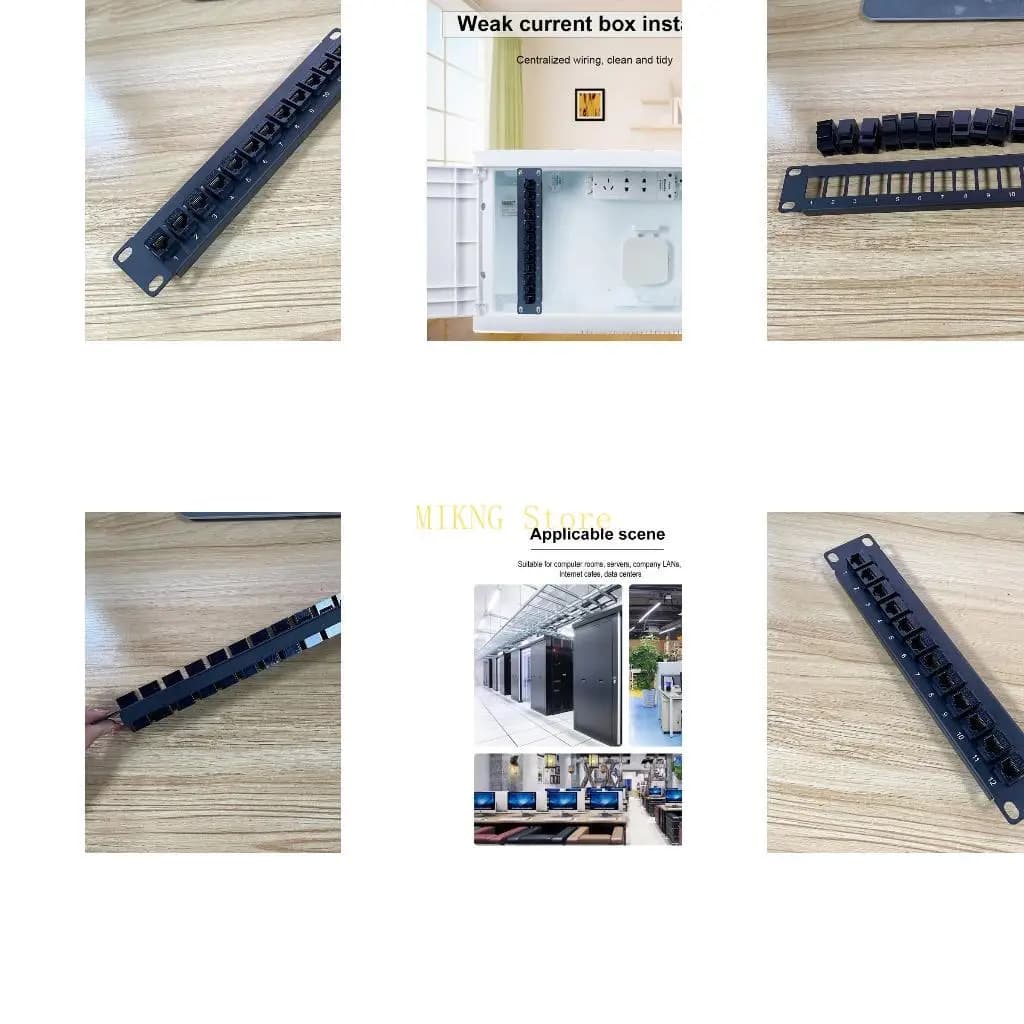 Pannello d'interconnessione per montaggio a parete CAT5e a 12 porte 10G Supporto 1U Pannello d'interconnessione rete UTP 19