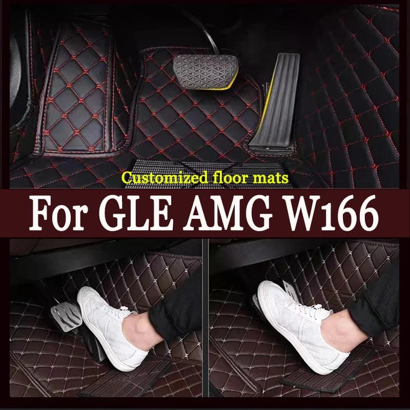 Car Floor Mats For Mercedes Benz GLE AMG W166 53 63 63S 2015 2016 2017 2018 Custom Foot Pads Carpet Cover Interior Accessories
