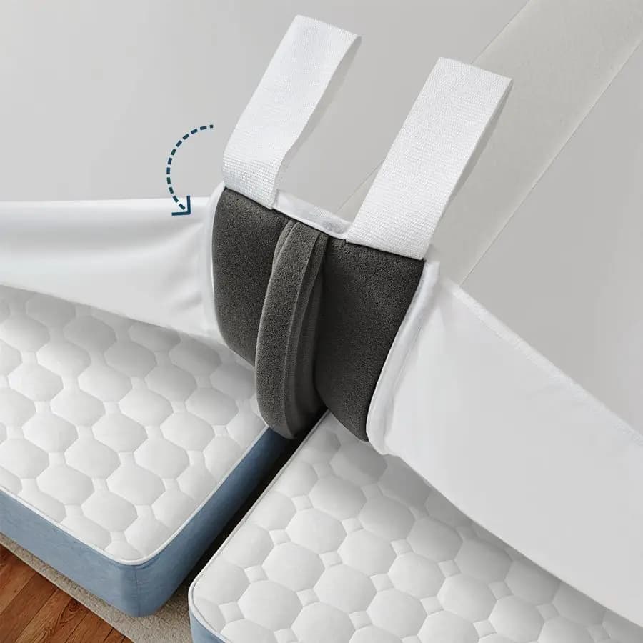 Kit Convertitore 3-in-1 per Letto: da Twin XL a King Split King, Riempitivo per Spazi Vuoti con Lenzuolo con Angoli e Cinghie Regolabili per Materasso