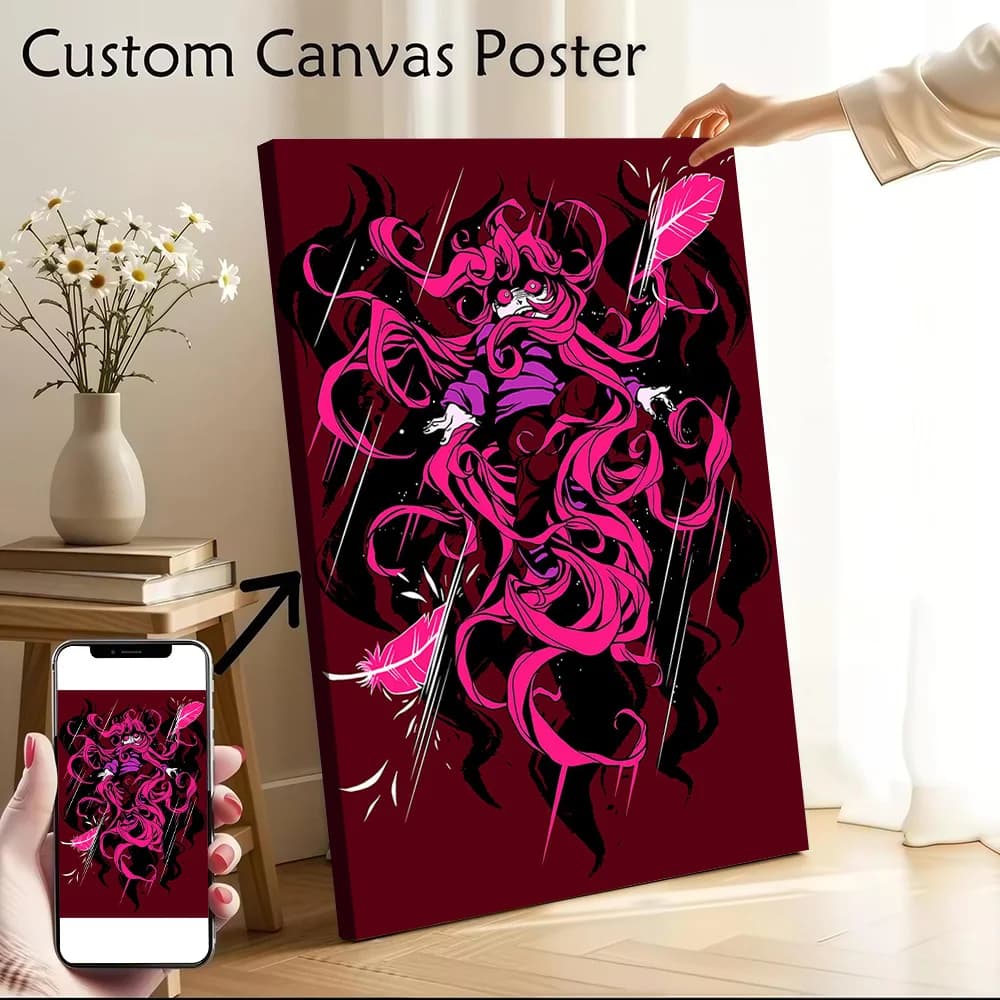 Celeste Game Badeline Canvas Poster Wall Art Customizable High Quality Printed Picture for Modern Living Room Pictures Bedroom
