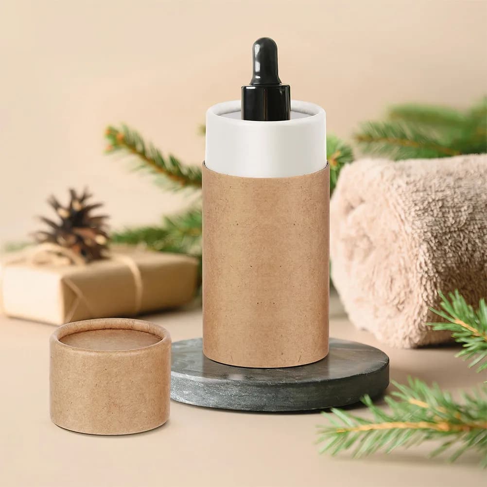 12pcs Essential Oil Bottle Packaging Box Paper Tube Round Storage Container For Diy Crafts Cosmetics Incense Gift Jar Empty