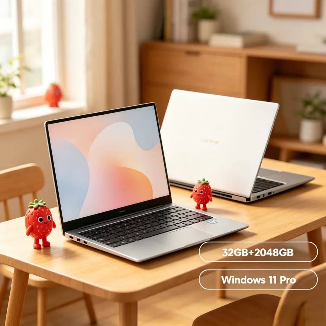 Ethereal 2026 Novel Sleek‑Edged Laptop da 15,6 Pollici con Intel Core I7‑8650U, Windows 11 Pro, 32GB RAM, 2TB SSD M.2 – Ottimale per Uso Aziendale