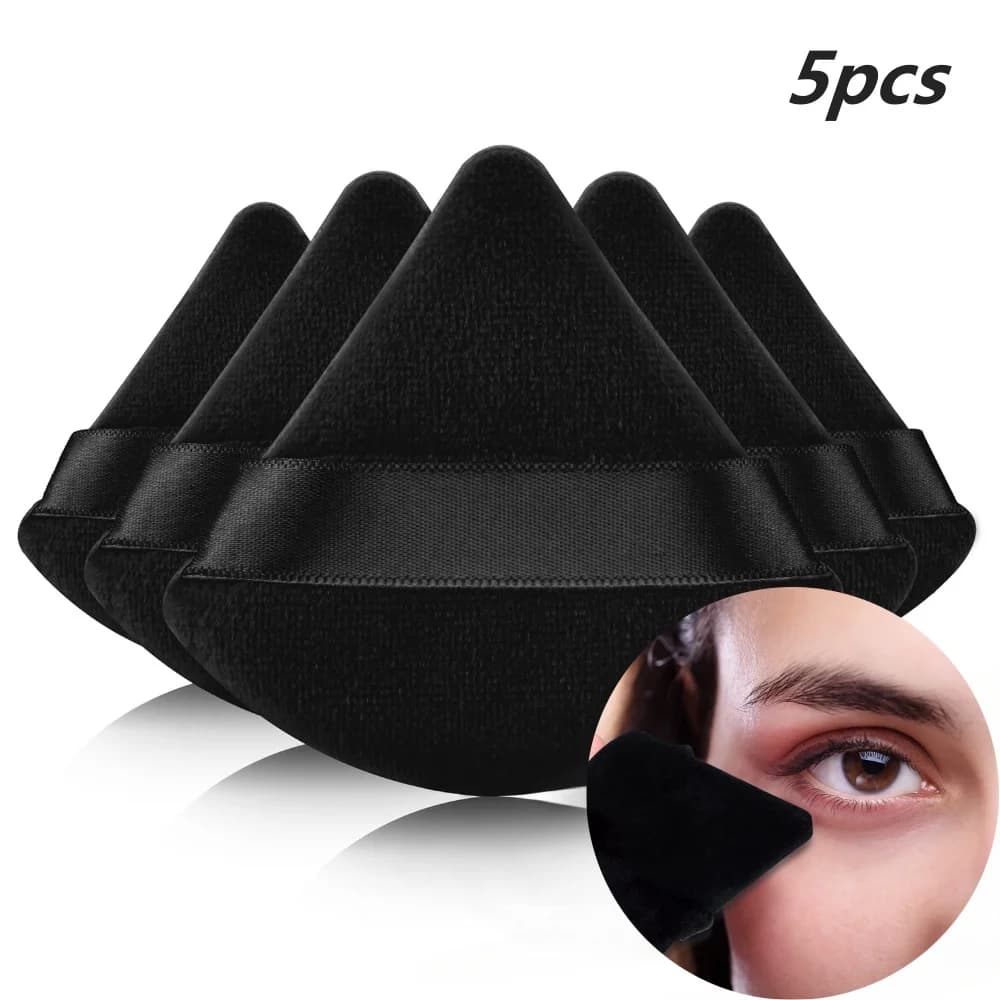 Triangolo nero/viola Soffio per cipria Spugna per trucco viso Miscelatore morbido Fondotinta di bellezza Spugna per trucco Accesso al trucco