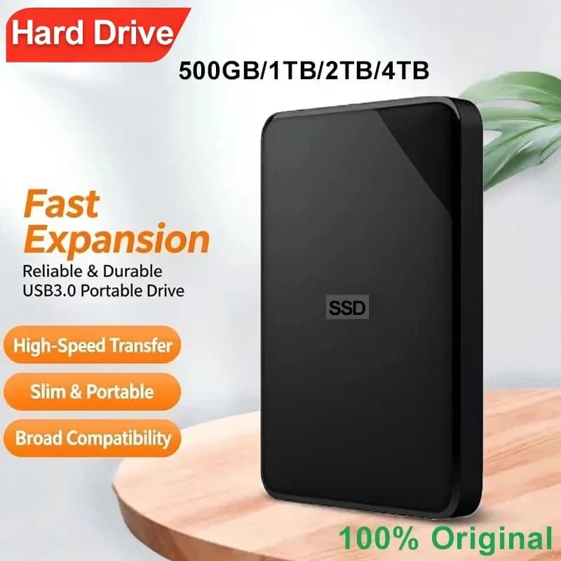 2.5" Portable External Hard Drive HDD USB3.0, 500GB 1TB 2TB 4TB Storage Disk, OEM Original for Laptop Desktop PC