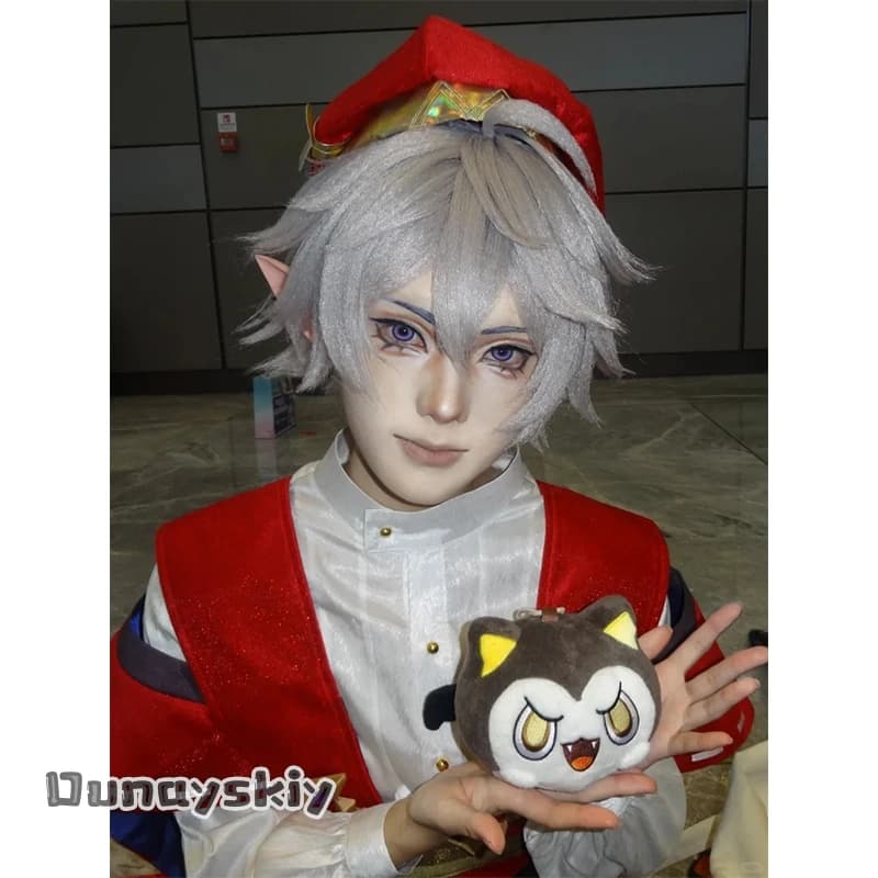 Costumi MAG COS*Cosplay del Gioco Roco Kingdom, Abbigliamento del Cattivo Enzo, Mantello, Parrucca Completa, Set Completo Fai-da-Te per Travestimento di Halloween