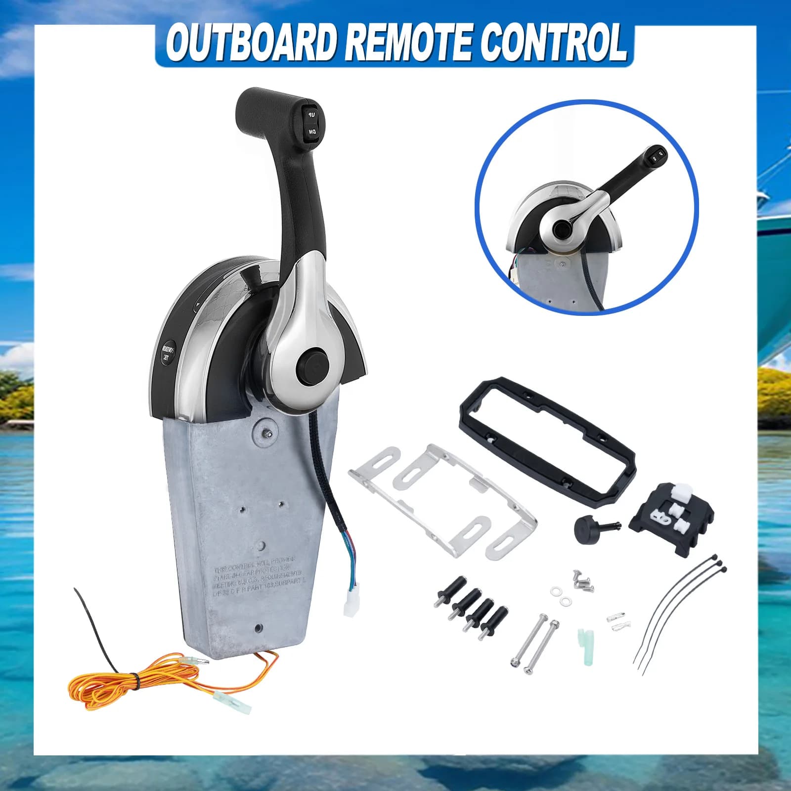 Console di controllo remoto singola per motore fuoribordo con interruttore trim GEN II