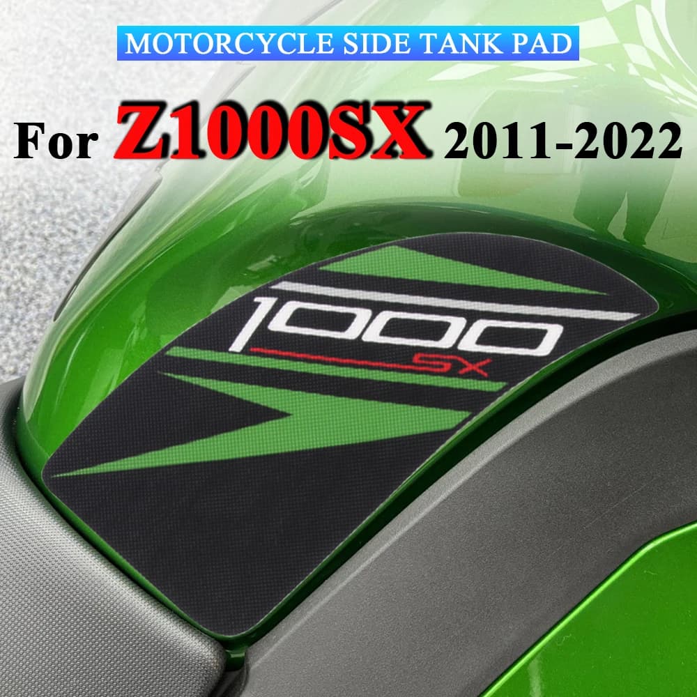 Anti-slip Lato Del Motociclo Rilievo Del Carro Armato Adesivo PVC Decalcomania di Protezione Ginocchio Grip Tappetini Per Kawasaki Z 1000 SX 2011-2022 Z1000SX ABS 2016
