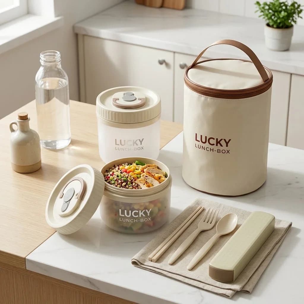 Microwavable Plastic Lunch Box Leakproof Bento Box Meal Prep Food Storage Containers With Handle For Kids Adults School Work