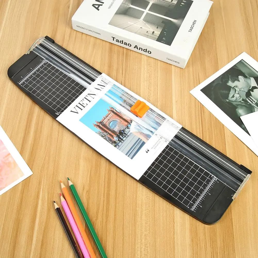 Taglierina di carta portatile A3 Base in plastica precisa Coltello per cancelleria Trimmer per album