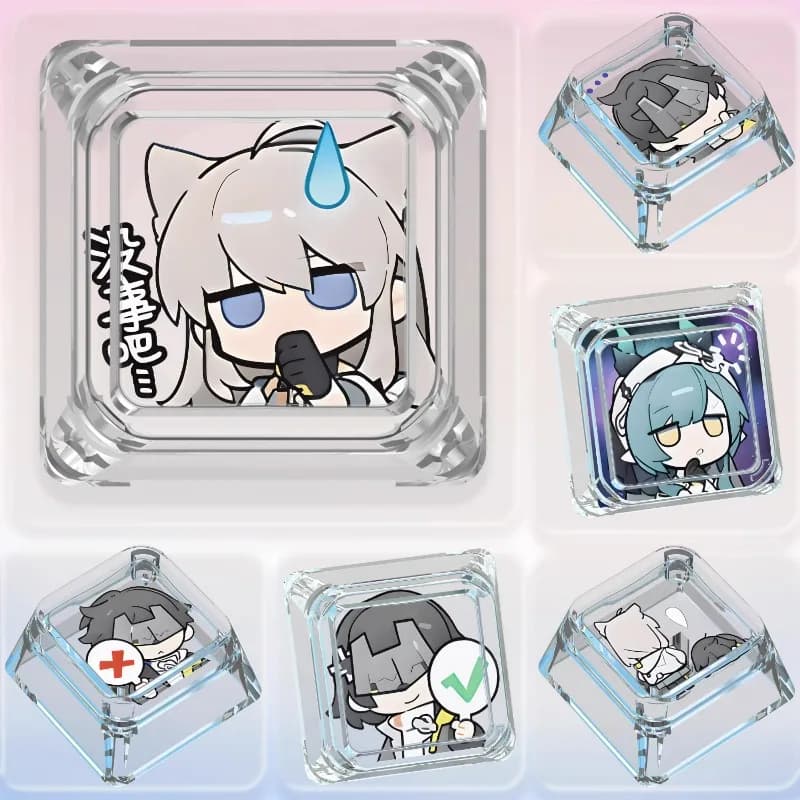 Nuovo Arknights: Endfield Anime Artisan Point Keycap Simpatico cartone animato Trasparente Personalizzato Gaming Tastiera meccanica Keycap Regalo
