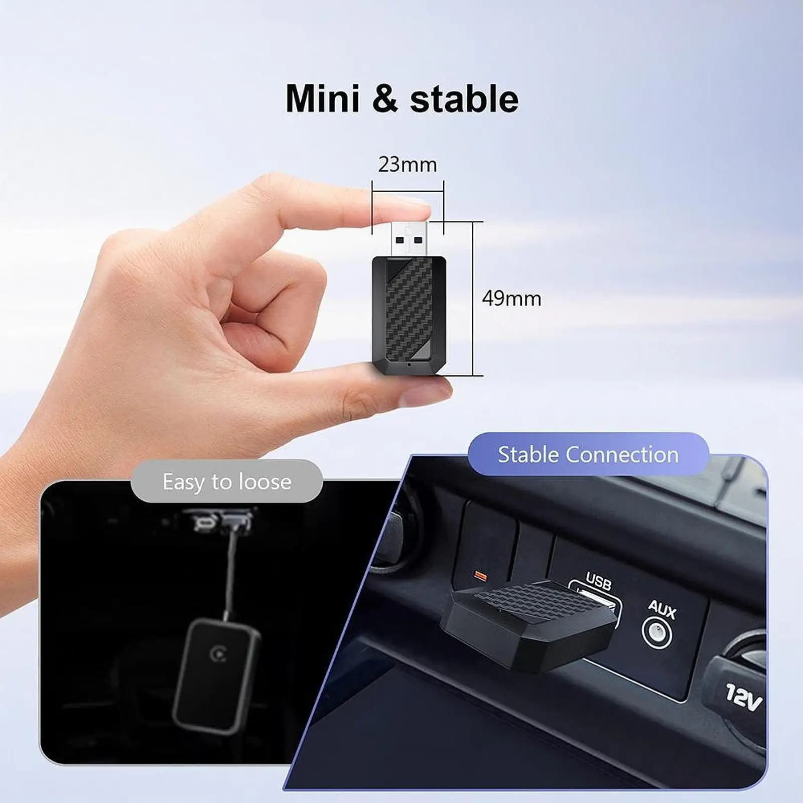 Mini Adattatore Connettore Portatile per Esterni, Connessione Automatica Rapida, Leggero, Converte da Cablato a Wireless ad Alte Prestazioni, Versatile